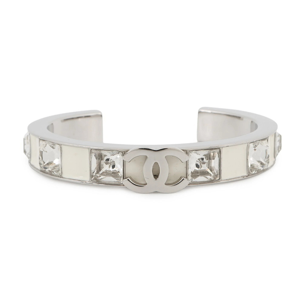 CHANEL White Logo Bracelet